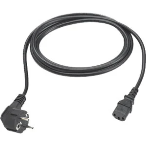 AC line cord, 6 feet or 1.8 meters, grounded, 3-prong, CEE 7/7 plug. Associated regions: Europe, Abu Dhabi, Bolivia, Dubai, Egypt, Iran, Korea, Russia, Vietnam.